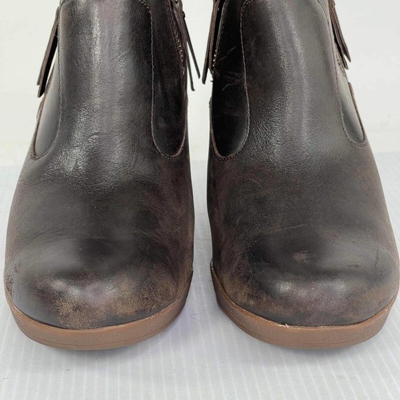 UGG Australia Women's Meredith Brown Wedge double Zip Bootie US 10 Ankle boot - Picture 8 of 10